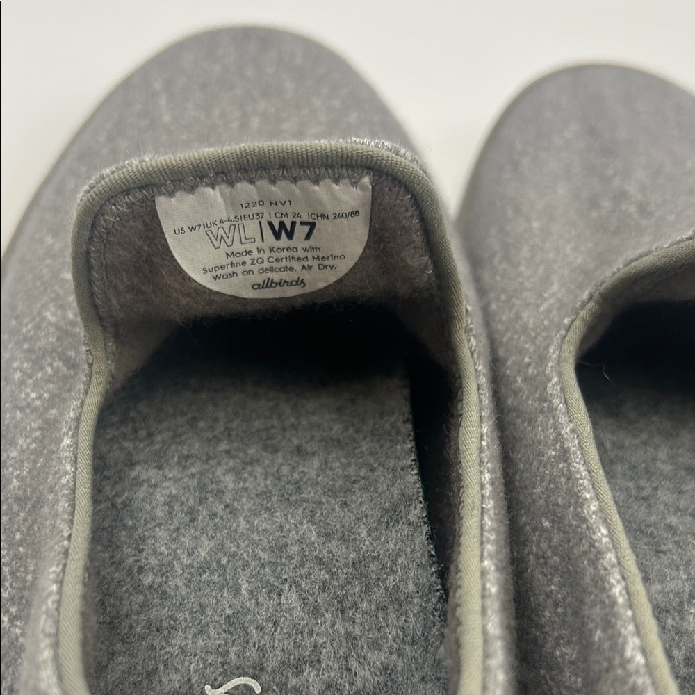 Allbirds women’s Charcoal Wool Slip-Ons sz 7 - Picture 4 of 5